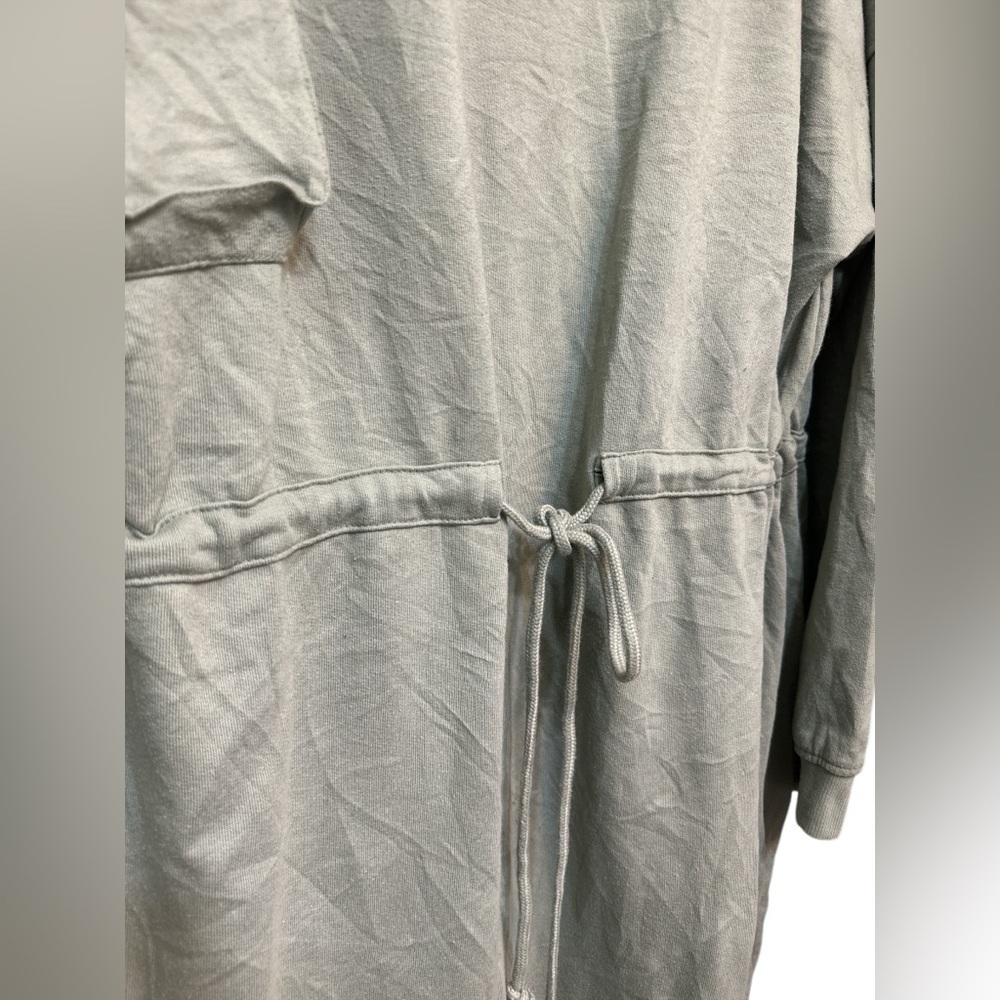 Missguided pocket detail tie waist sweater mini dress in sage - Picture 4 of 6